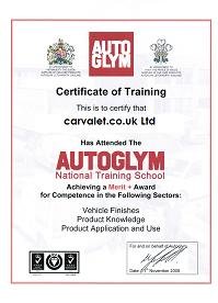 carvalet's staff are all autoglym certified